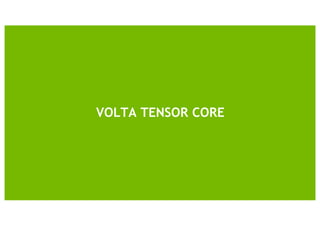 15
VOLTA TENSOR CORE
 