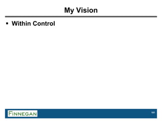 101
My Vision
 Within Control
 
