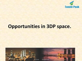 Opportunities in 3DP space.
 