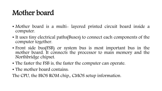 Inside a computer | PPTX