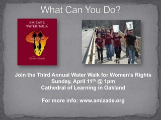  Works w/WaterAid to plan projects and involves the village in construction