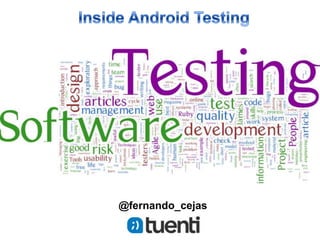 @fernando_cejas

Code samples:
https://github.com/android10/Inside_Android_Testing
https://github.com/android10/AndroidApplicationTestingSample

 