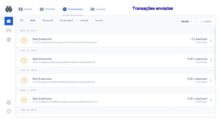 Transações enviadas
 