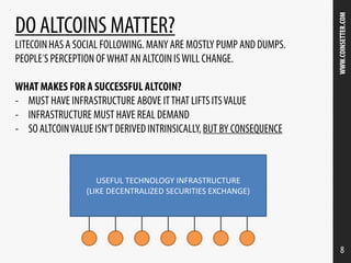 USEFUL TECHNOLOGY INFRASTRUCTURE
(LIKE DECENTRALIZED SECURITIES EXCHANGE)