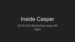 Inside Casper
2018 5/24 Blockchain.tokyo #8
zigen
 