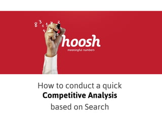 How to conduct a quick
Competitive Analysis
based on Search
 