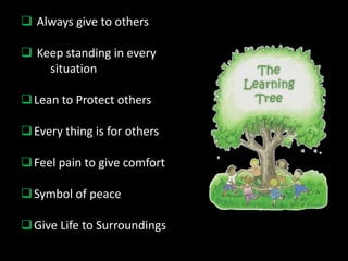 ACTIVITYWHAT IS YOURLEARNINGFROM A TREE ?