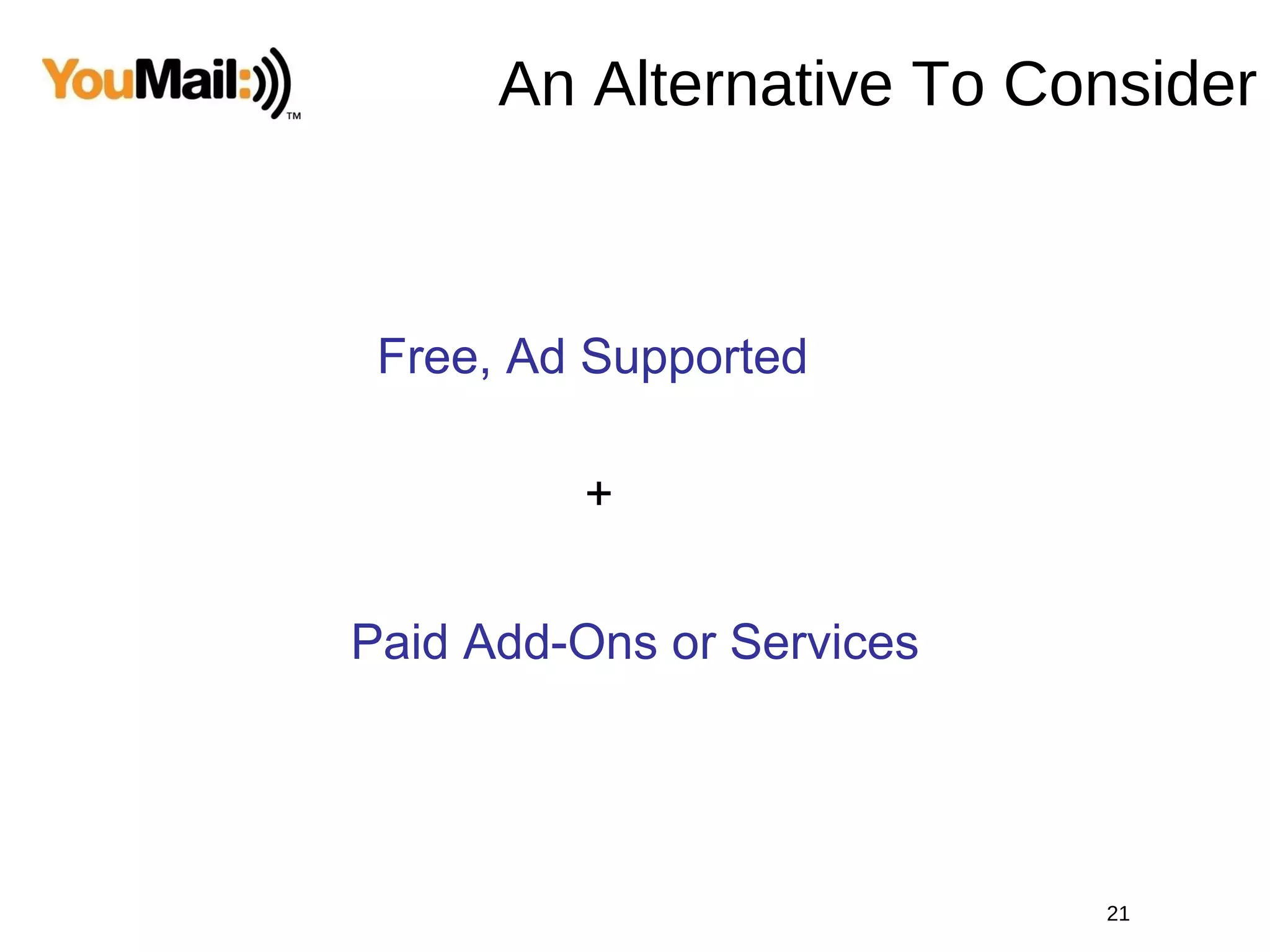 An Alternative To Consider Free, Ad Supported Paid Add-Ons or Services + 