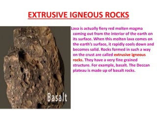 Extwive Rocks Inside our Earth | PPTX
