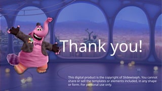 Thank you!
This digital product is the copyright of Slidewiseph. You cannot
share or sell the templates or elements included, in any shape
or form. For personal use only.
 