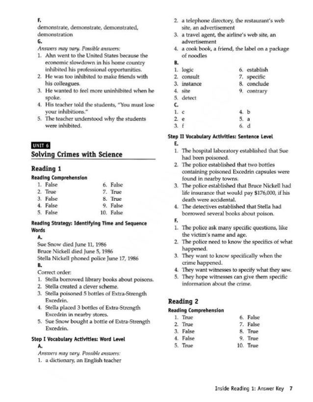 Inside reading 1 instructor s pack