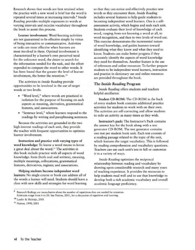 Inside reading 1 instructor's pack