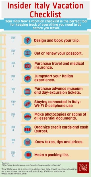 Insider Italian Vacation Checklist