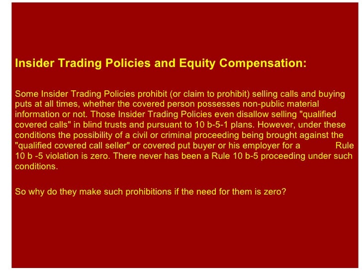Employee stock option trading