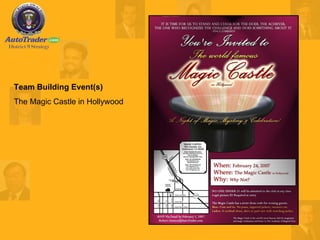 Team Building Event(s) The Magic Castle in Hollywood 