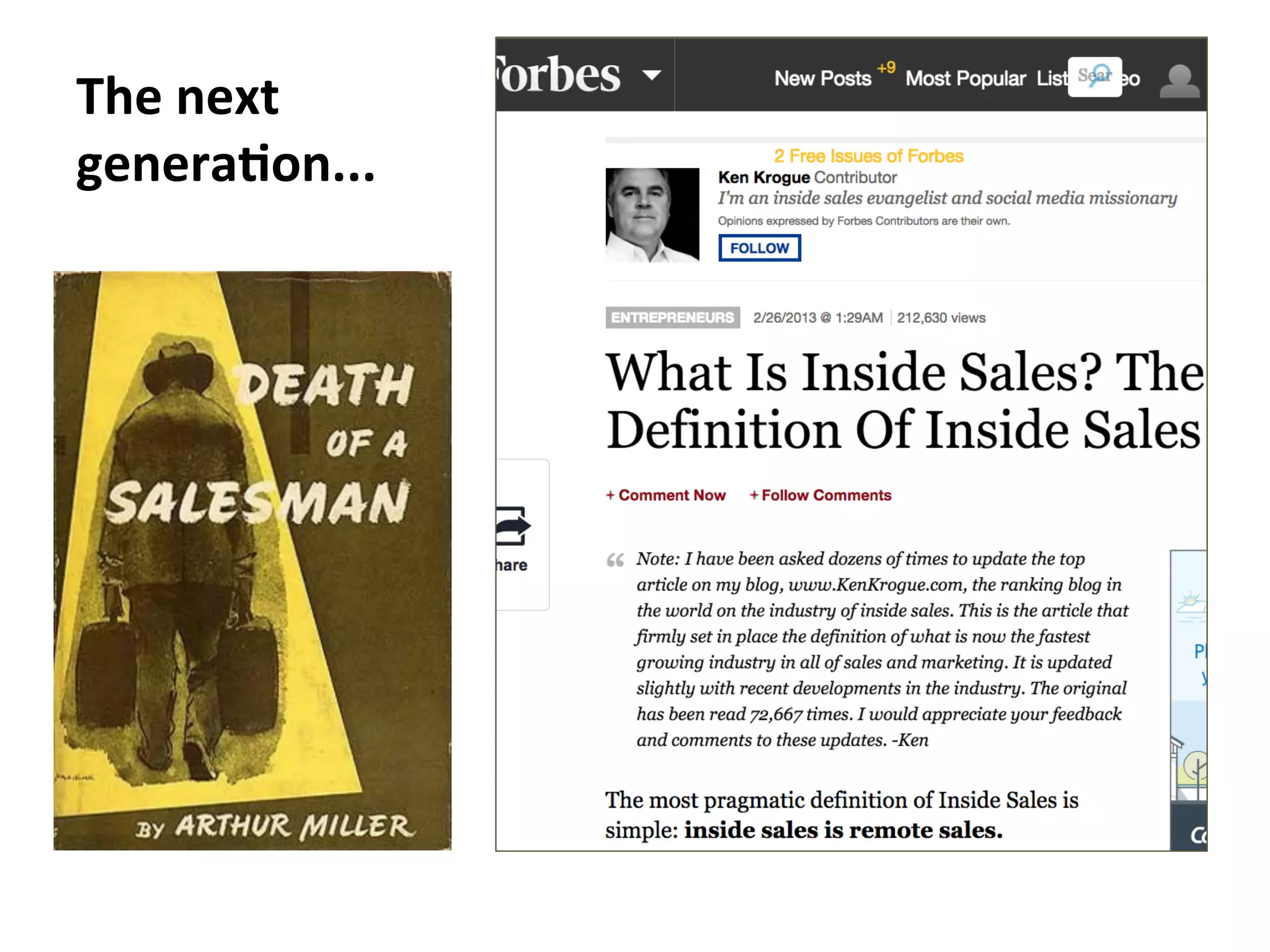 The	
  next	
  
genera:on...	
  
 