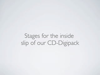 Stages for the inside
slip of our CD-Digipack
 