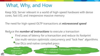 Oltp Sql Inside SQL Server In-Memory OLTP | PPTX
