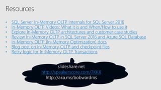 Inside sql server in memory oltp sql sat nyc 2017 | PPTX