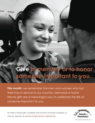 SWORDS-TO-PLOWSHARES.ORG | 9
 