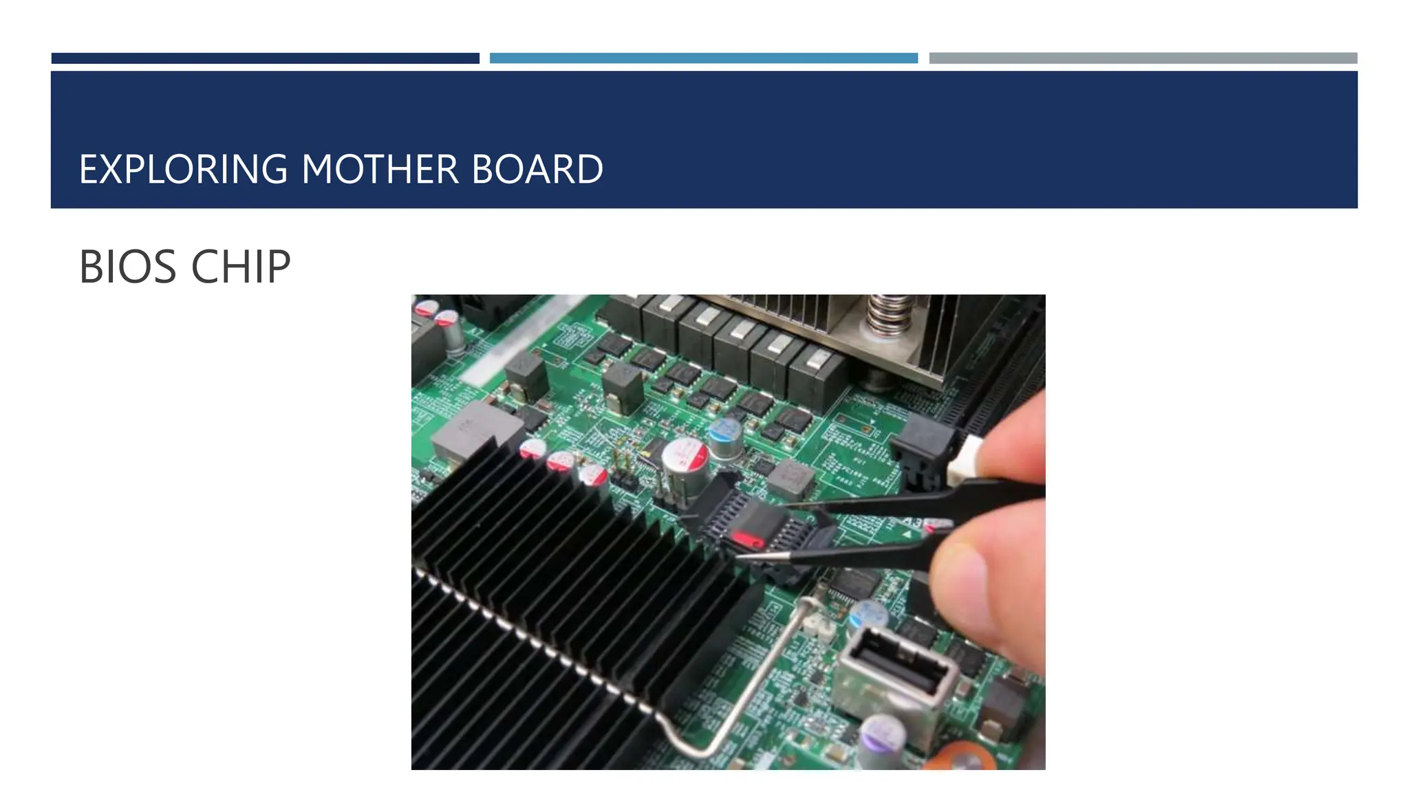 EXPLORING MOTHER BOARD
BIOS CHIP