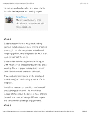 Inside the army #39 s new marksmanship master trainer course PDF