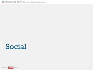 INSIDE THE CAVE: Obama’s Digital Campaign
Published by Research 75
Social
 