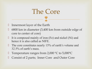 INTERIOR OF THE EARTH | PPT