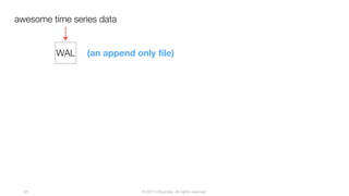 © 2017 InfluxData. All rights reserved.63
awesome time series data
WAL (an append only file)
 
