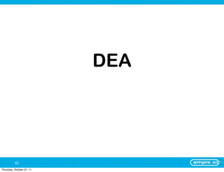 DEA




          42
Thursday, October 27, 11
 