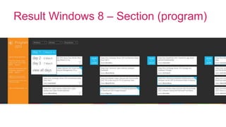 Result Windows 8 – Section (program)
 