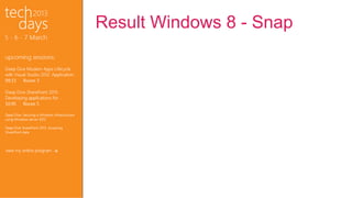 Result Windows 8 - Snap
 