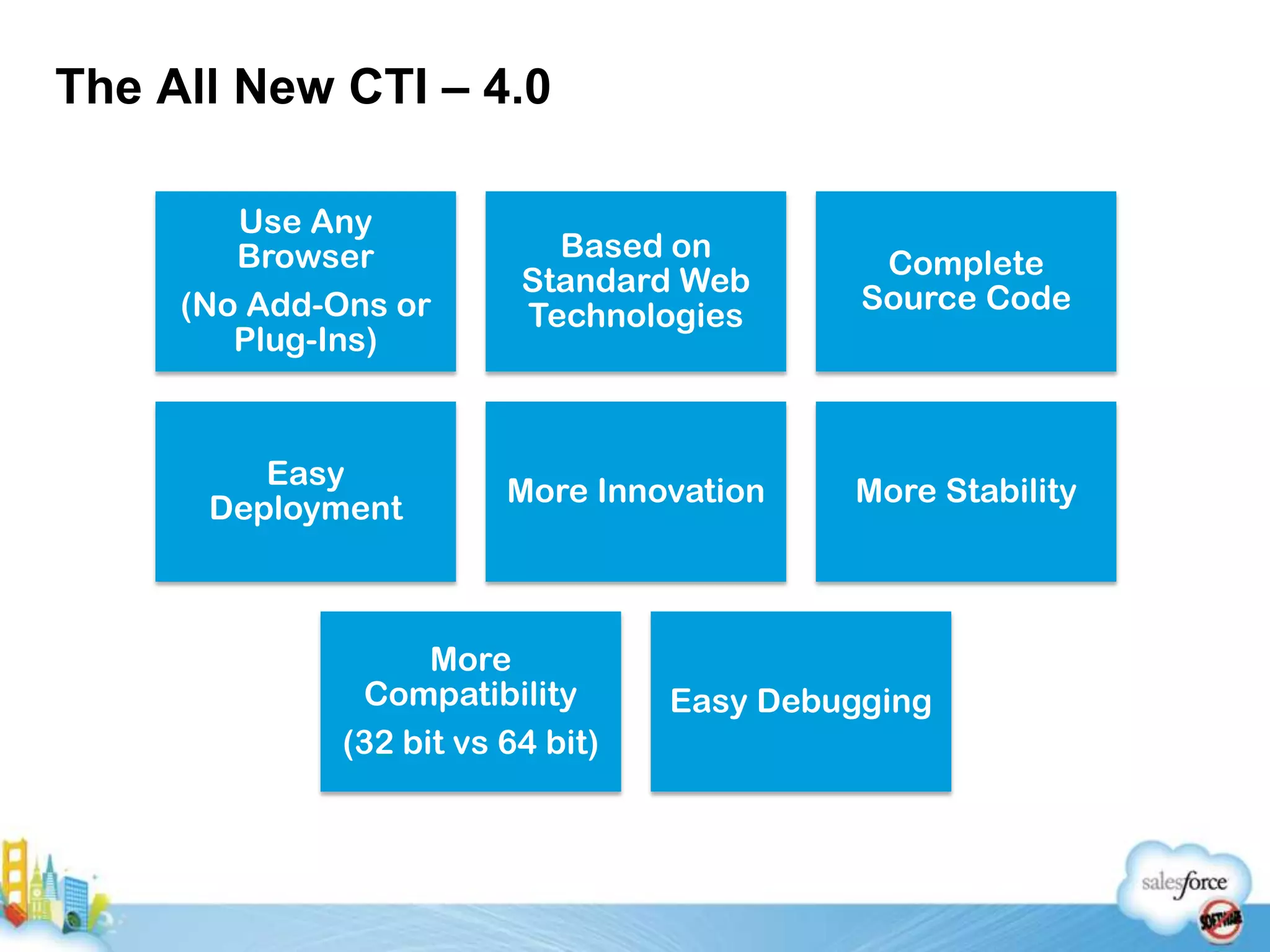 Key Deployment TakeawaysRebuilt CTI integration between SDFC & AVAYA using Salesforce.com CTI adaptor APIKey Features utilized:Ability to open multiple tabs and traverse between each without having to open new windows (i.e. Accounts, contacts, cases)Quick view on top of each record to show important informationCustomizable/collapsible interaction log on each record to create an activityCollapsible Soft Phone on bottom right to allow for more visibility of data on the screenSearch All functionality on top to allow for searching on all objectsCustomizations that Honeywell added:New advanced console development toolkitCreation of My TaskVisualforce page to provide agents visibility to their tasks on the consoleTransfer with call/case contextIssue with IE7 for console users – text skipping while typing; use of Firefox resolved the issue