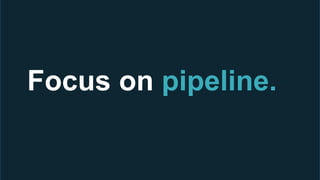 of marketers say that pipeline
is the primary way they
are measured – more than
lead quality or quantity!
Source: InsideVi...