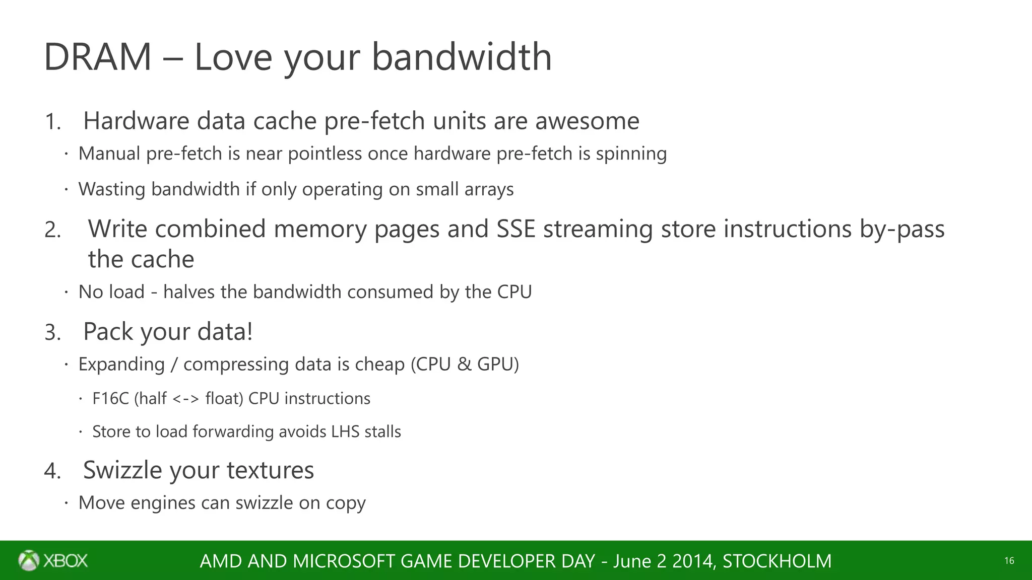 AMD AND MICROSOFT GAME DEVELOPER DAY - June 2 2014, STOCKHOLM
 