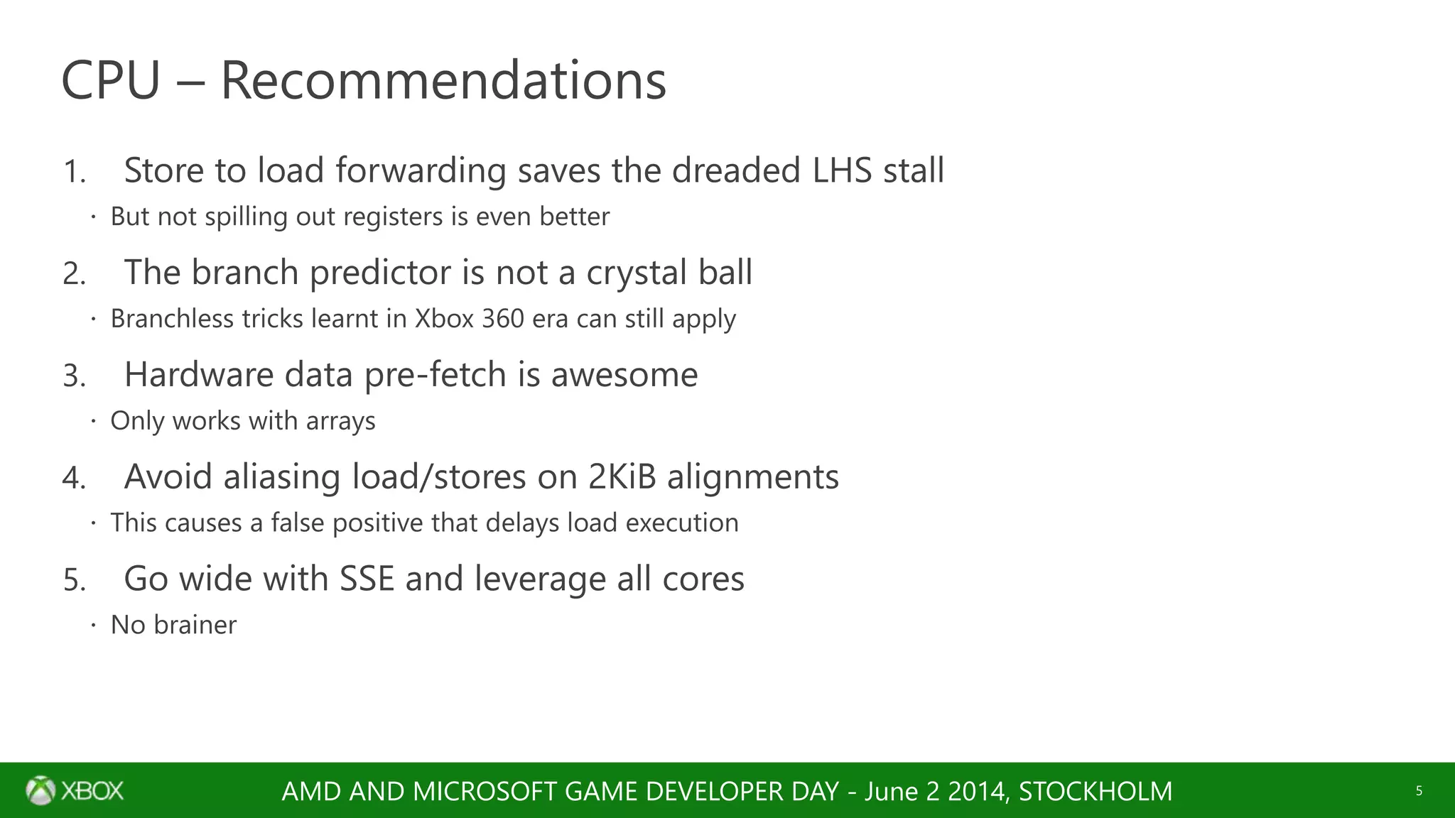 AMD AND MICROSOFT GAME DEVELOPER DAY - June 2 2014, STOCKHOLM
 