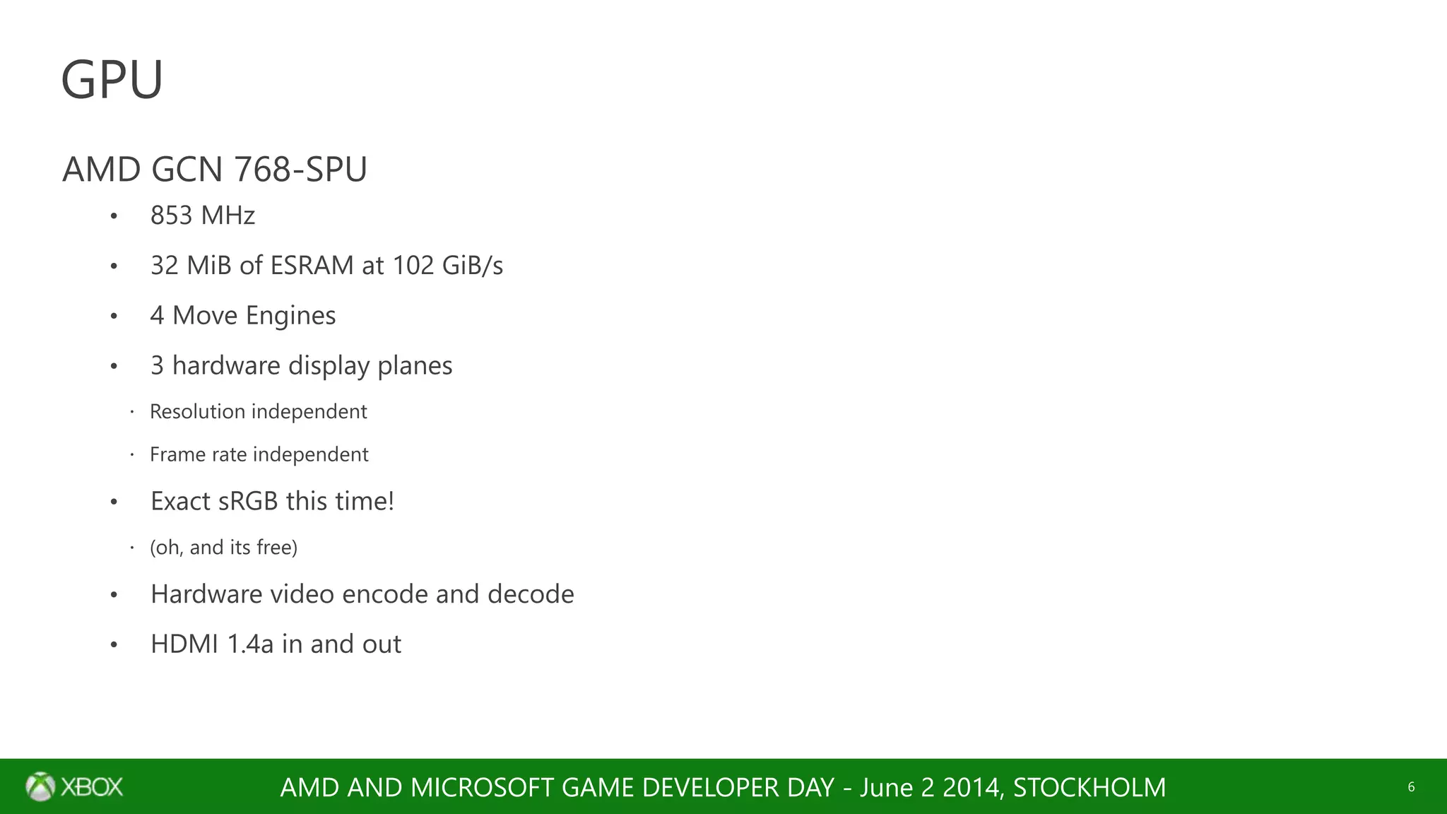 AMD AND MICROSOFT GAME DEVELOPER DAY - June 2 2014, STOCKHOLM
 