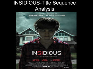 INSIDIOUS-Title Sequence
Analysis
 