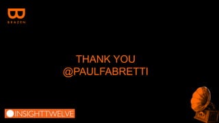 THANK YOU
@PAULFABRETTI