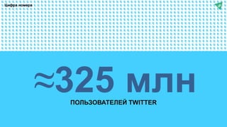 ≈325 млн
Цифра номера
ПОЛЬЗОВАТЕЛЕЙ TWITTER
 