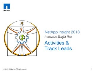 1
Activities &
Track Leads
 
