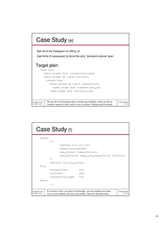 [INSIGHT OUT 2011] A15 how to design optimal sql(jonathan lewis) | PDF