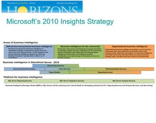 Microsoft’s 2010 Insights Strategy 