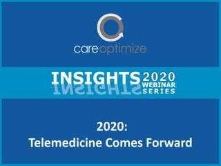 2020:
Telemedicine Comes Forward
 