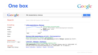 One box




          Google Confidential and Proprietary
 