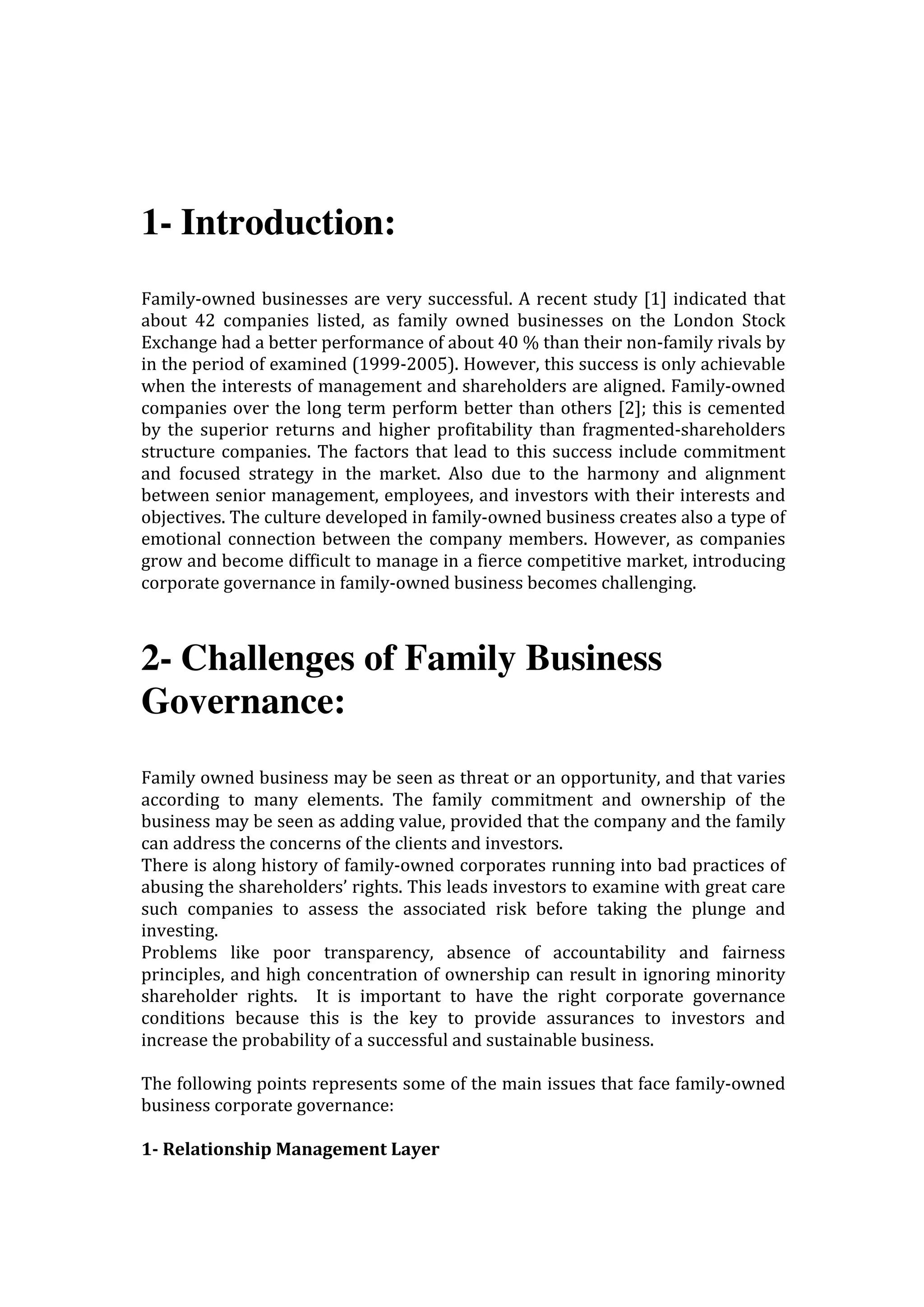 Insights into Comparative Corporate Governance of Family Businesses | PDF