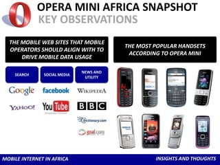 THE GROWTH OF MOBILE DATA USAGE BY AFRICAN MOBILE YOUTH<br />According the Mobile Youth 2010 Report<br />South Africa has ...