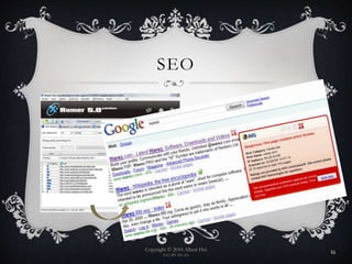 SEO
Copyright © 2010 Albert Hui
(CC) BY-NC-SA
16
 