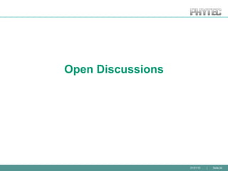 01/01/10 | Seite 20
Open Discussions
 