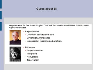 Gurus about BI

 